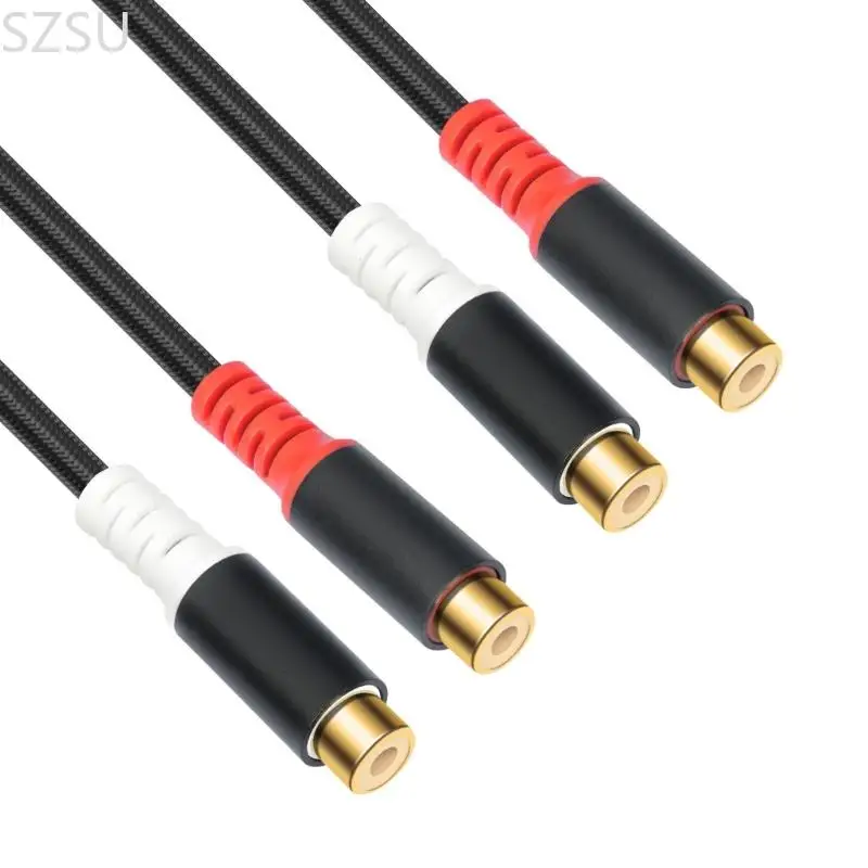 SZSU 80CM 2RCA FEMAL FEMAL -ADAPTER -Kabel mit Oxygenfreier Coppers -Leiter