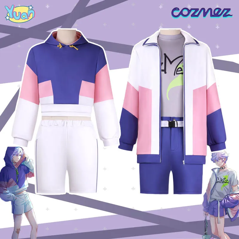 

YouTuber VTuber Yatonokami Kanata Yatonokami Nayuta Paradox Live Cozmez Cosplay Costume Wig Anime Rapper Uniform Halloween Suit