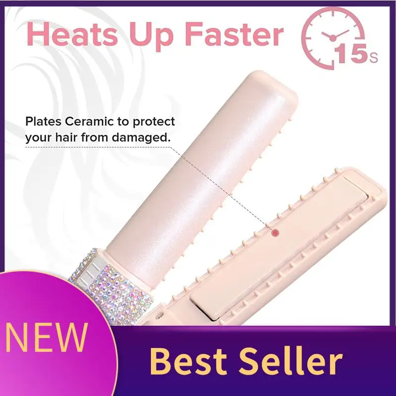 ABHI-2-In-1 Electric USB Hair Straightening Brush Multifunctional Comb Straightening Styler Hair Curler