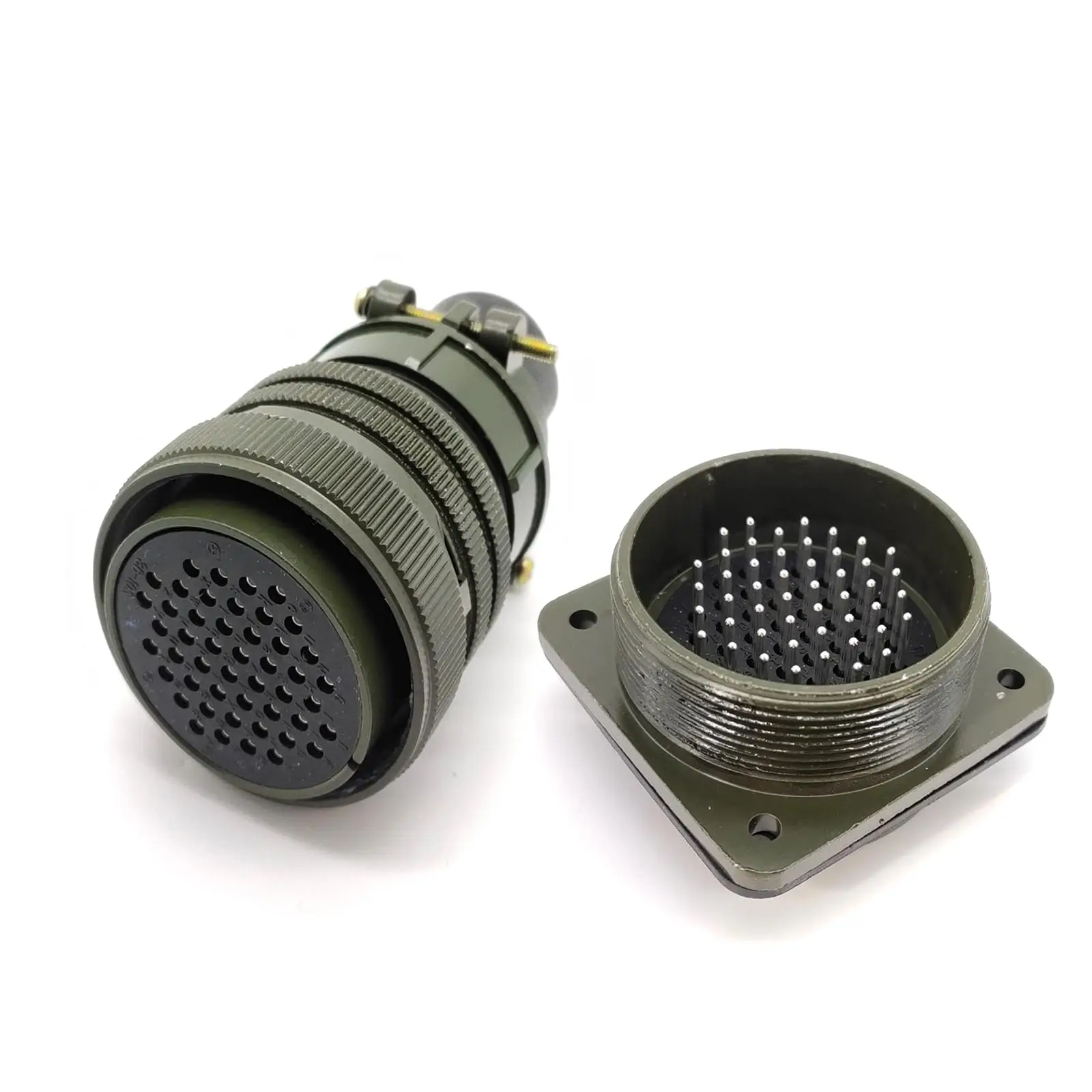 48 Pin MIL-5015 Circular Connector MS3106A36-10S Straight Threaded Plug & Receptacle Set