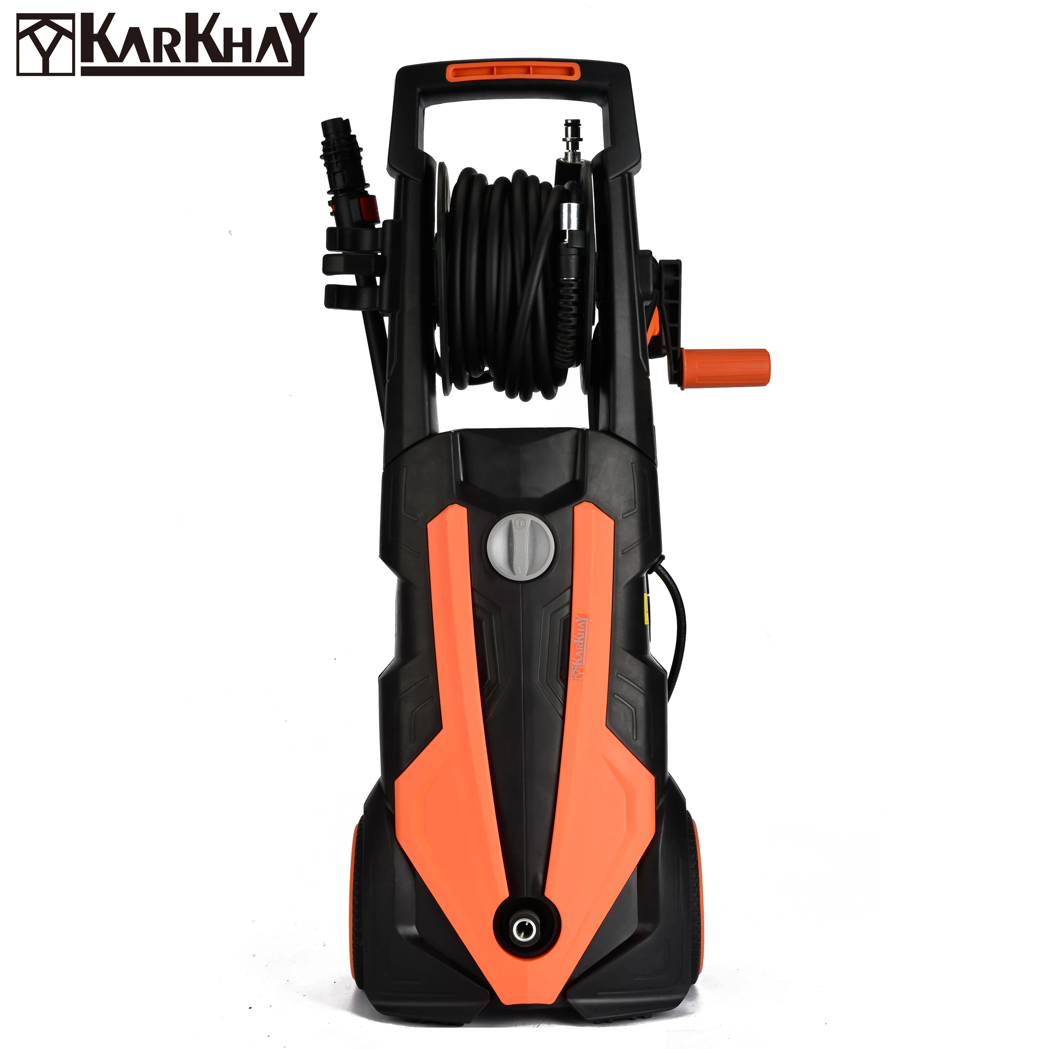 KARKHAY High Pressure Cleaner, Mangueira Reel, Car Wash, Ferramentas Elétricas De Jardim, Alta Pressão, Venda Quente, 1400W, 80Bar