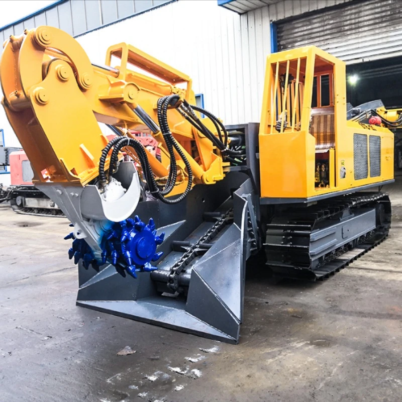 Professional Hydraulic Drum Cutter for Mini Excavator Rotary Rock Grinder Transverse Milling Head Attachment for 1-10 Ton Digger
