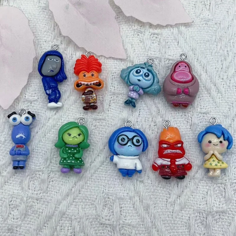 

10 pieces of cartoon anime resin jewelry, enamel necklaces, earrings, pendants, DIY production supplies