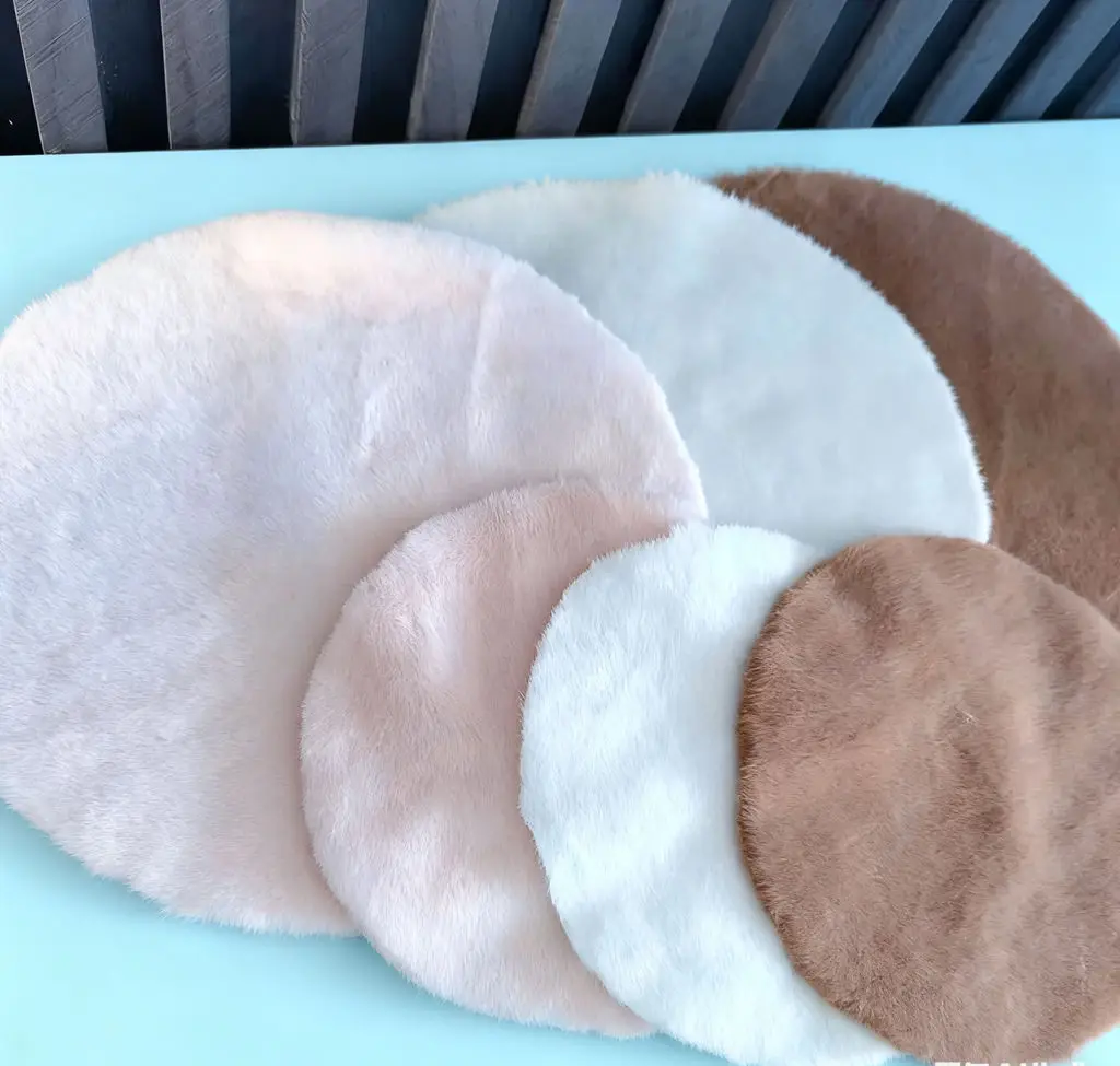 5 قطع 1:12 سجادة قطيفة مصغرة - إكسسوارات بيت الدمى ذاتية الصنع أثاث واقعي ديكور صور دعامة للعب التظاهري #3