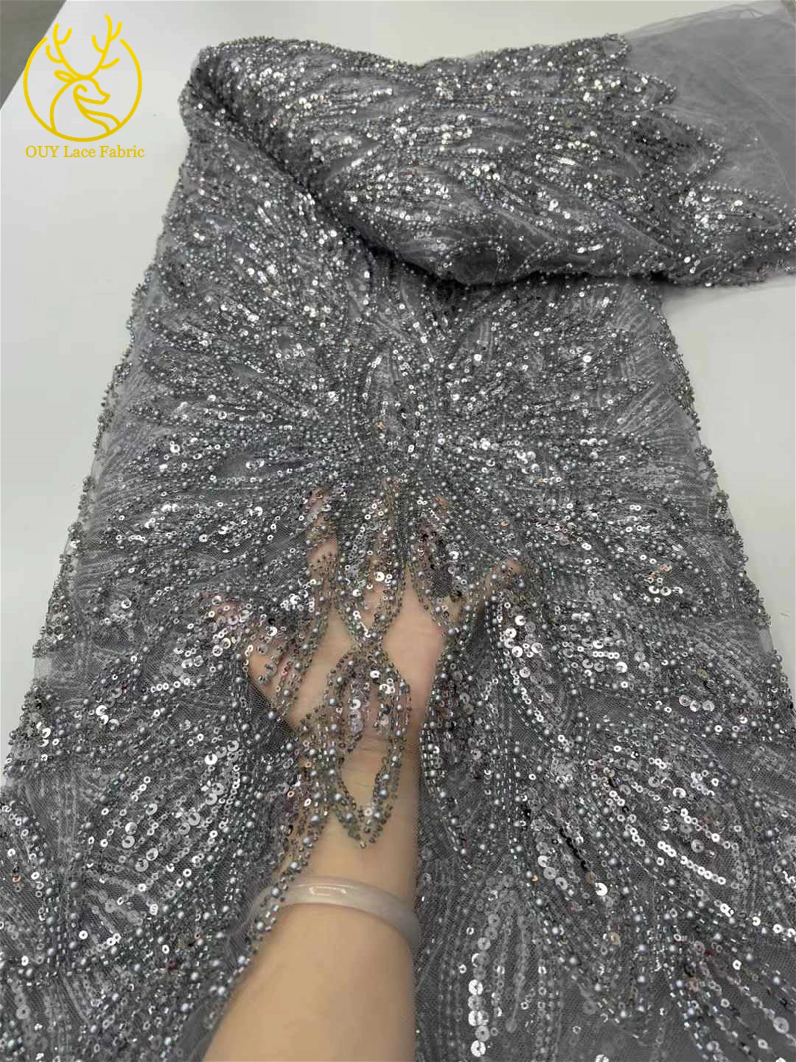 الموضة الأفريقية مطرز أقمشة الدانتيل 2025 تول الدانتيل الفرنسية النيجيري العريس الترتر أقمشة الدانتيل لخياطة فستان حفلات الزفاف