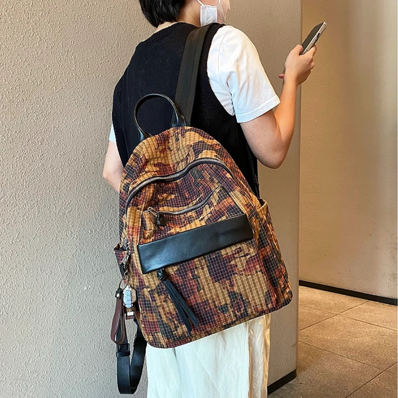 

Модный камуфляжный рюкзак для женщин, тренд 2025, Mochila Femenina, мужской и женский рюкзак большой емкости, дорожный рюкзак Sac À Main