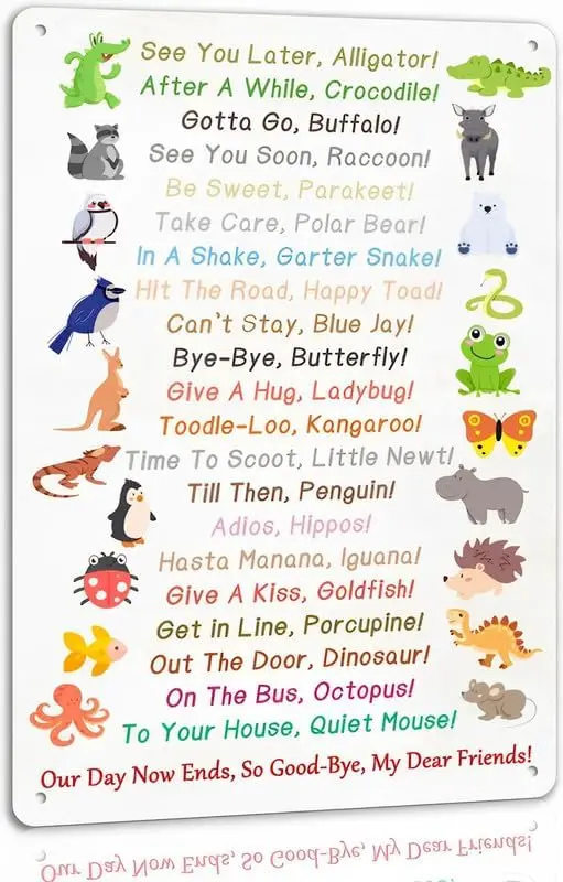 See You Later Alligator Metal Sign Funny Animal Decor Tin Signs Home Wall Art For Classroom Office KidS Room Signage -alum