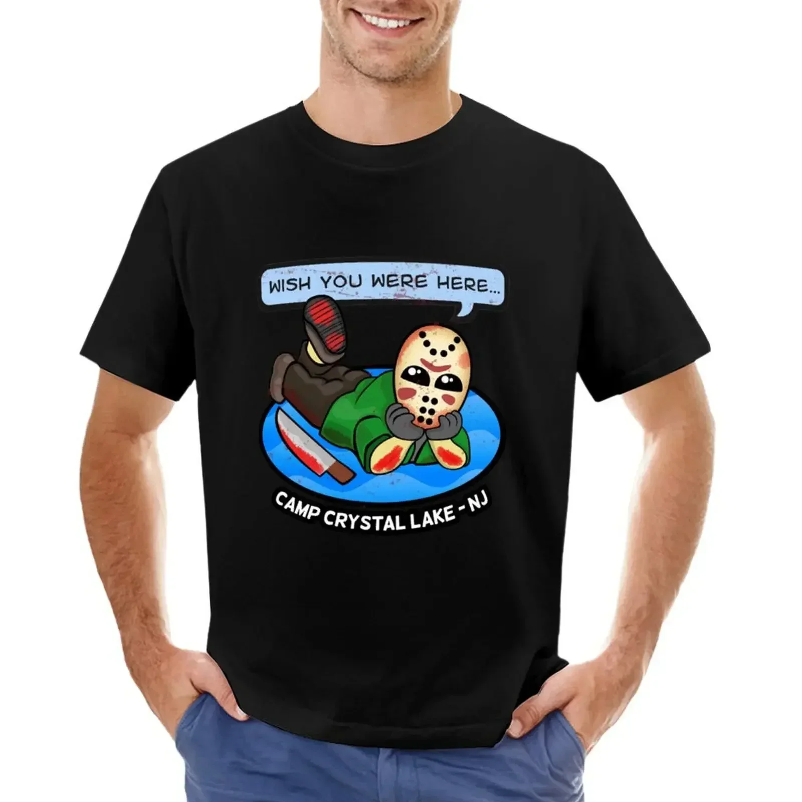 

sublime blanks plain white t shirts Wish You Were Here at Camp Crystal Lake T-shirt men heavyweights animal prinfor boys anime