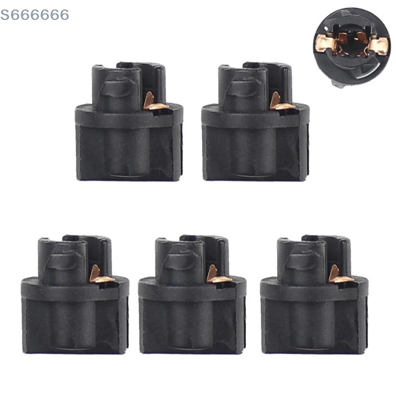 

5PCS T5 Socket Car Bulbs Base Signal Lamp T5 Led Twist Socket Instrument Panel Cluster Socket Lamp Holder Base