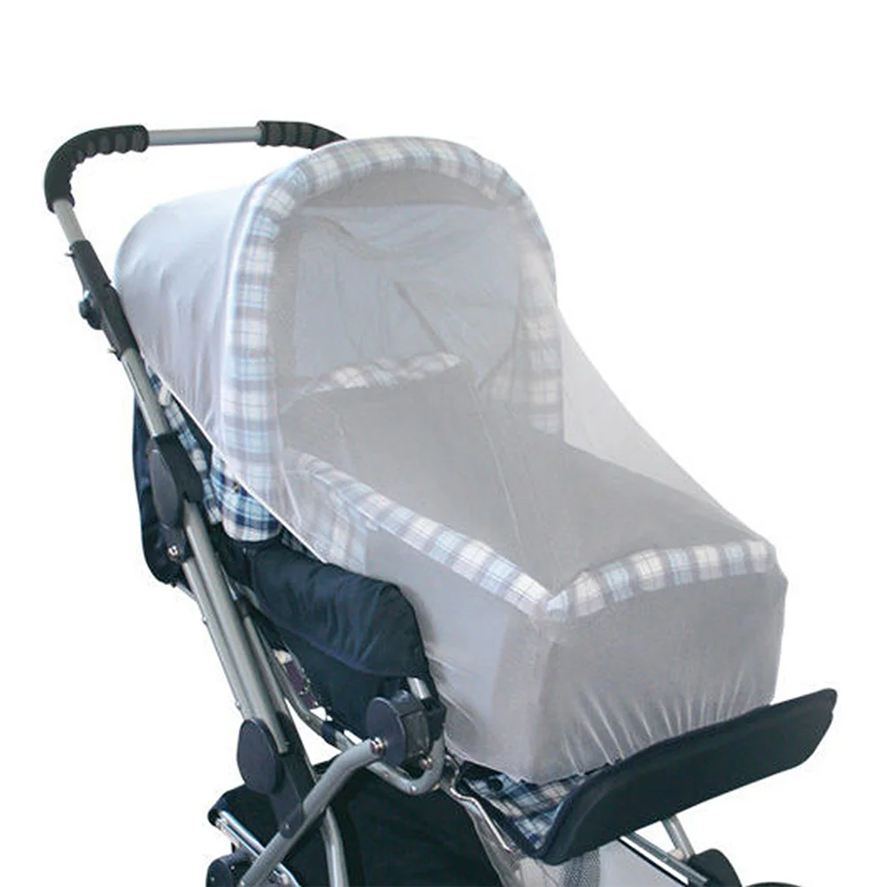 Universal Baby Mosquito Net for Bed Inflatable Travel Stroller White Encryption