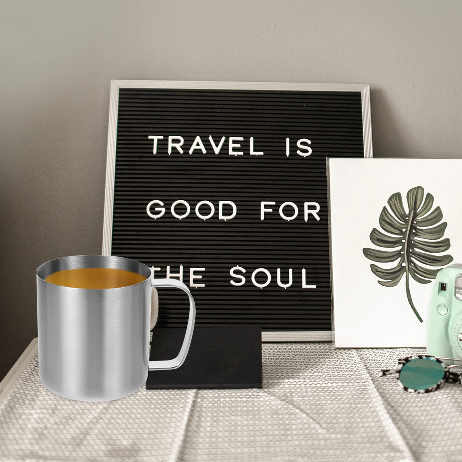 

480Ml Stainless Steel Beer Cup Single Wall Drinking Mug Smooth Shiny Finish For Wine Beer Soda Salted Water Kitchen