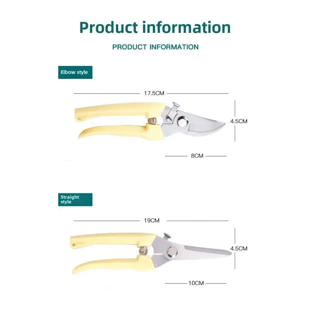 Snoeischaar Roestvrij staal Nauwkeurig Ergonomisch Handheld Tuin Bloemboomschaar Gereedschap met zachte handgreep