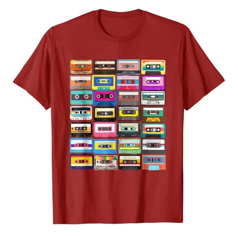 Cassette Mixtape Retro 1980s 1990s Music Vintage Graphic T-Shirt Funny 80S 90S Retro Style Costume Humorous Party Tee Y2k Top