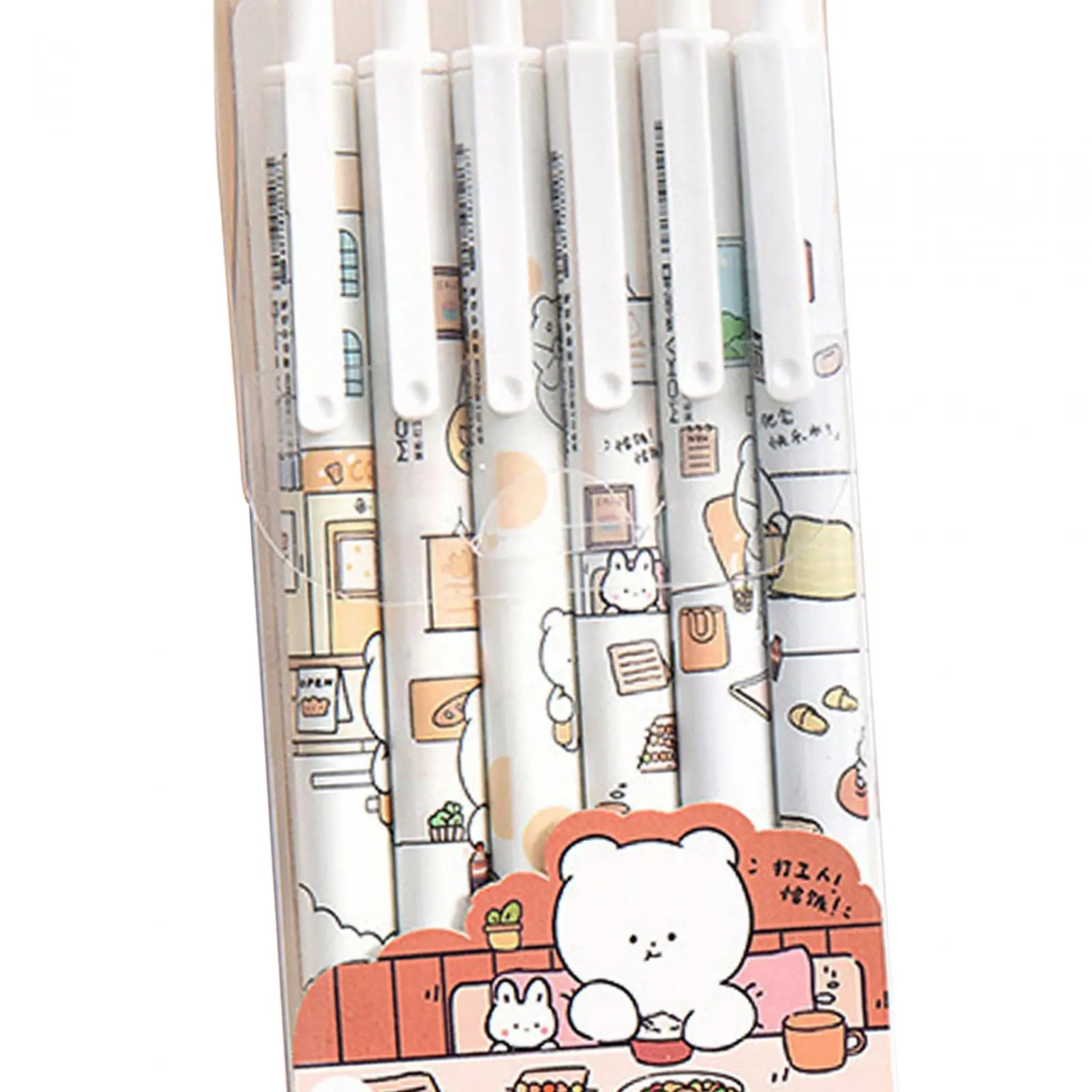 2x6Pcs Rollerball Pens Retractable Ballpoint Pens for Students Kids Journaling