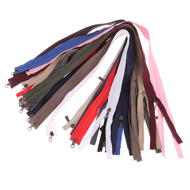 80CM Resin Zipper 13Colors Double Sliders Open-End Zippers For Sewing Jacket Coat Zips Repair Kit DIY Bag Clothing Accessories