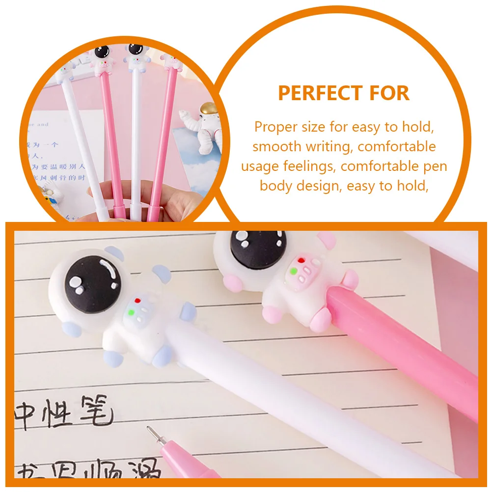 12Pcs Cartoon Astronaut Pens Gel Ink Writing Tools for Students Office Signature Writing Pen Cartoon Astronaut Pens
