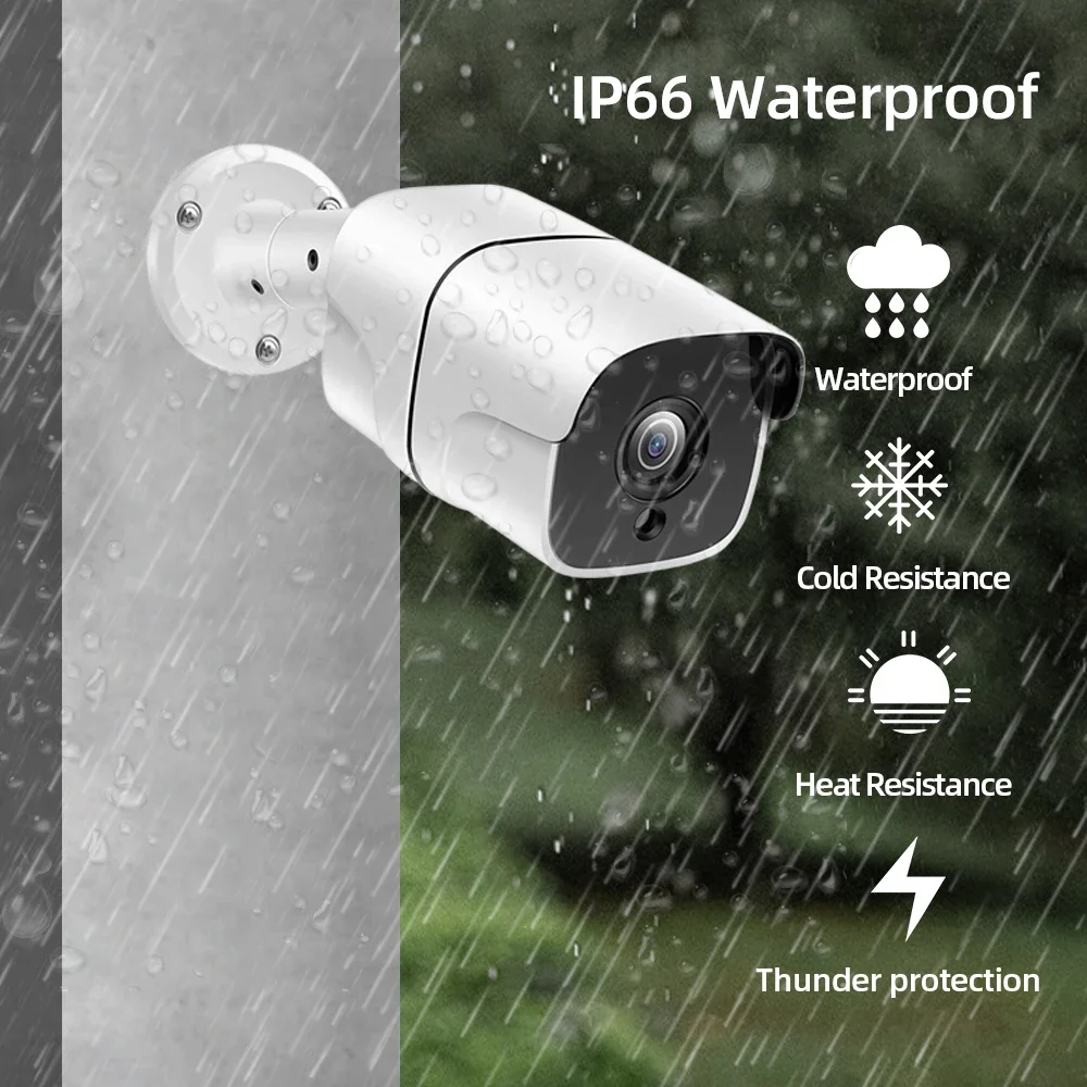 H.265 CCTV Security Camera System 4K 8CH AHD DVR Kit Outdoor Waterproof Face Detection Video Surveillance System Kit 8MP XMEYE