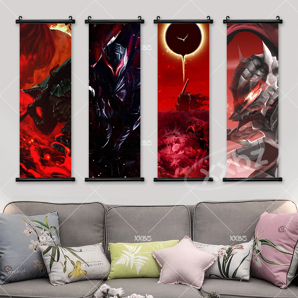 Dark Fantasy Anime Berserk Poster Leinwanddruck Hängende Malerei Griffith Figuren Wandkunst Schriftrollen Bild Home Dekoration Wandbild – Detail 3