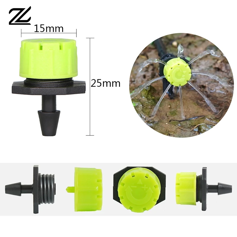 

100 Pieces 8 Hole Adjustable Irrigation Dripper Sprinkler Emitter Dripper Micro Drip Irrigation Sprinkler for Watering System