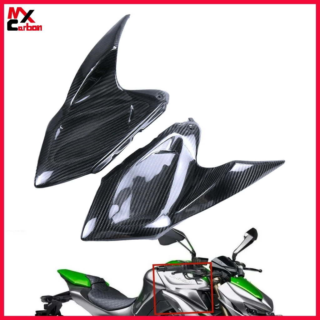 

Motorcycle Tank Side Panels Fairings For Kawasaki Z1000 2014 2019 2020 2021 2022 2023Full Carbon Fiber Side Fairing