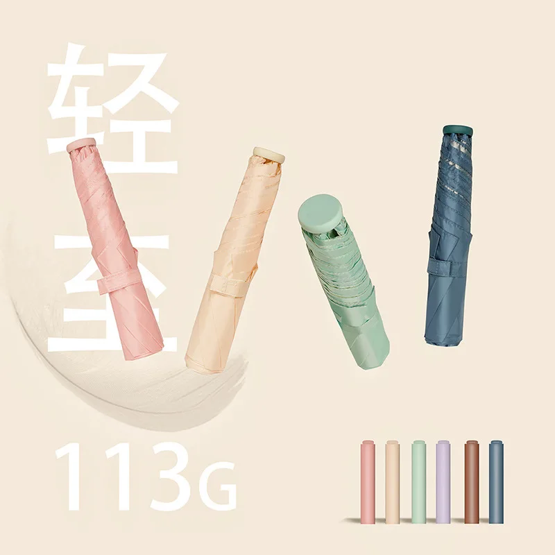 

Ultra Light Sun Umbrella Folding Automatic Anti Uv Sunshine Umbrellas Compact Fresh and Elegant High-density Sunscreen Umbrella