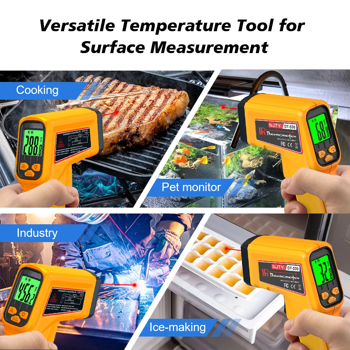 Инфракрасный термометр NJTY, л – обзор и цена Industrial Laser Temperature Gun