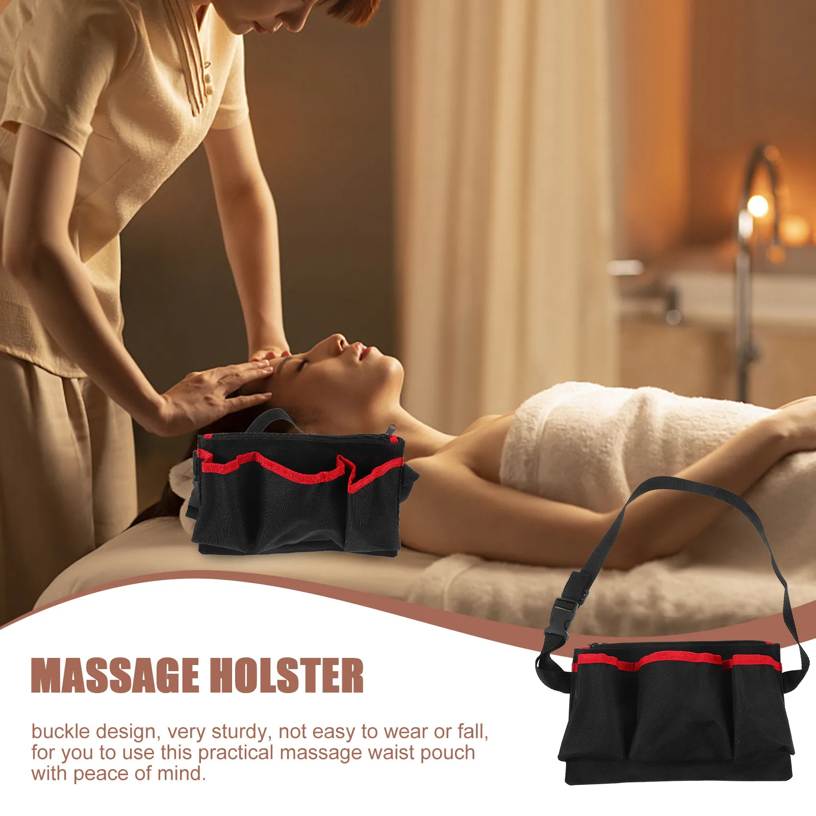 Soft Oil Storage Bag Massage Bottle Lotion Adjustable Belt for Oils Essential Holder Pouch