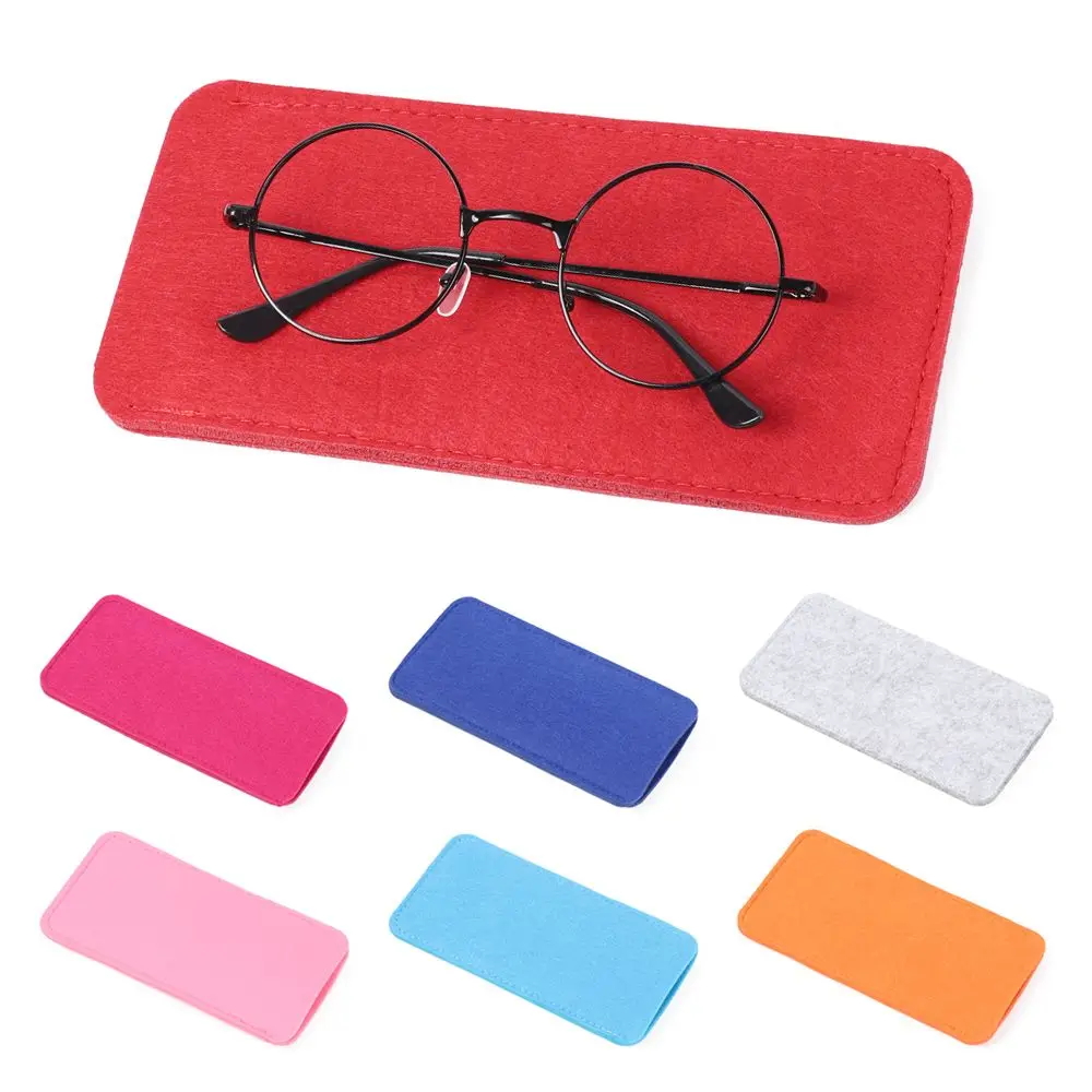 Pure Color Soft Felt Cloth Sunglasses Reading Glasses Pouch Eyeglasses Sleeve Glasses Case Eyewear Protector