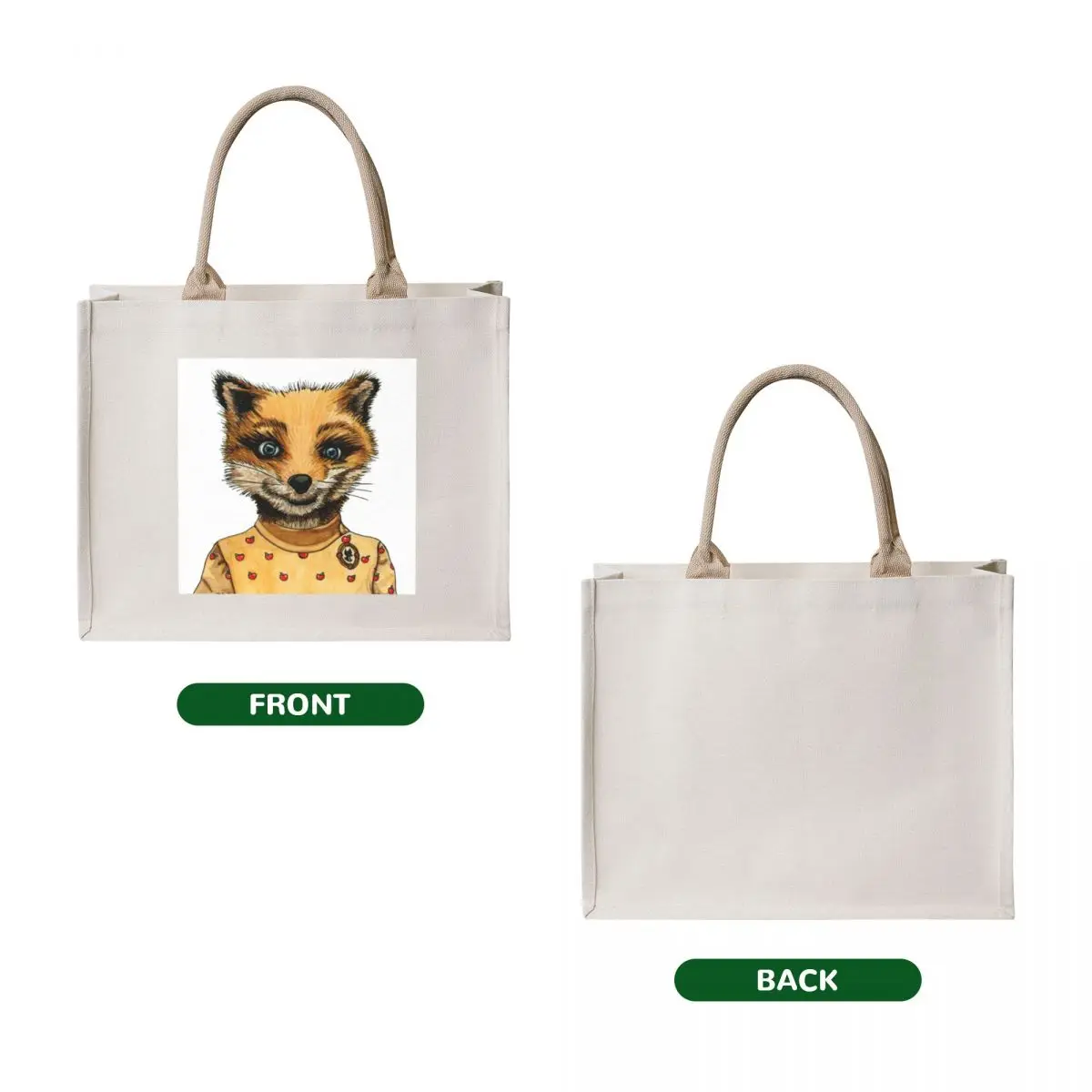 Mrs. Fox Tote Bag Big bag sac pour femme foldable reusable bag shopping bags foldable
