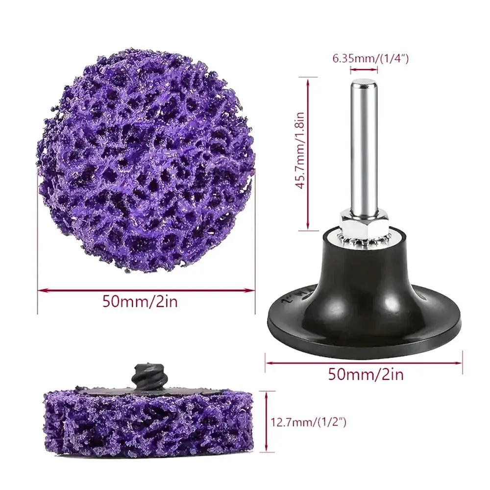 1Pcs Grinding Disc Polishing Wheel with Holder Abrasive Poly Strip Discs 2 Inch 50mm For Clean And Remove Paint Stripping Wheel