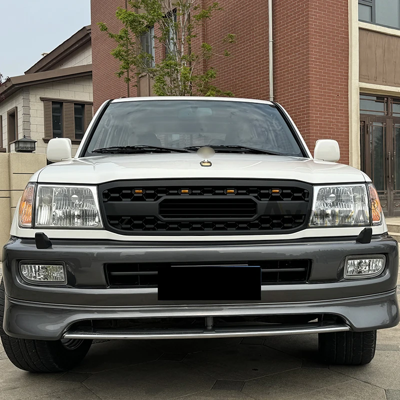 Auto Parts Grill TRD With Led Lights Front Bumper Grille Modification Accessories For Land Crusier LC100 1998 1999 2000 2002