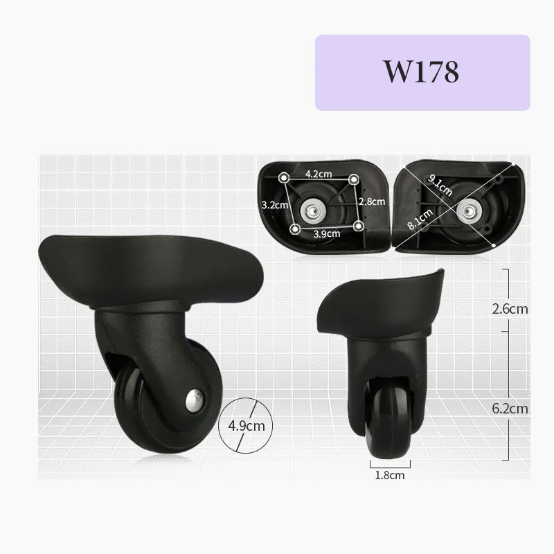 For W178 Universal 360° Silent Smooth-Rolling Luggage Wheel Replacement Set - High-Quality Silent Wheels For Suitcases