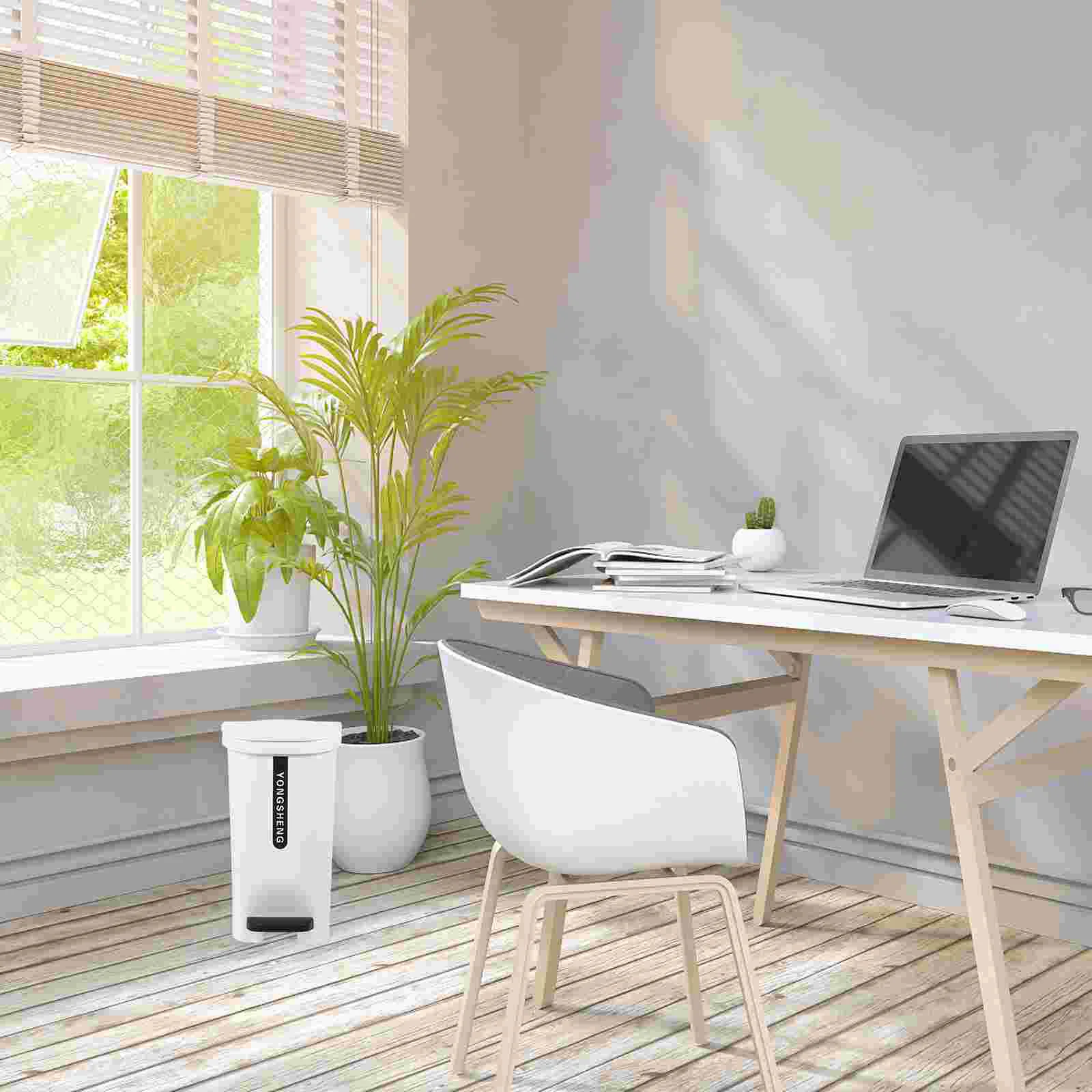 

10L Step On Trash Can Foot Close Lid Odor Free Kitchen Bathroom Living Room Home Waste Basket Foot Pedal Garbage Container