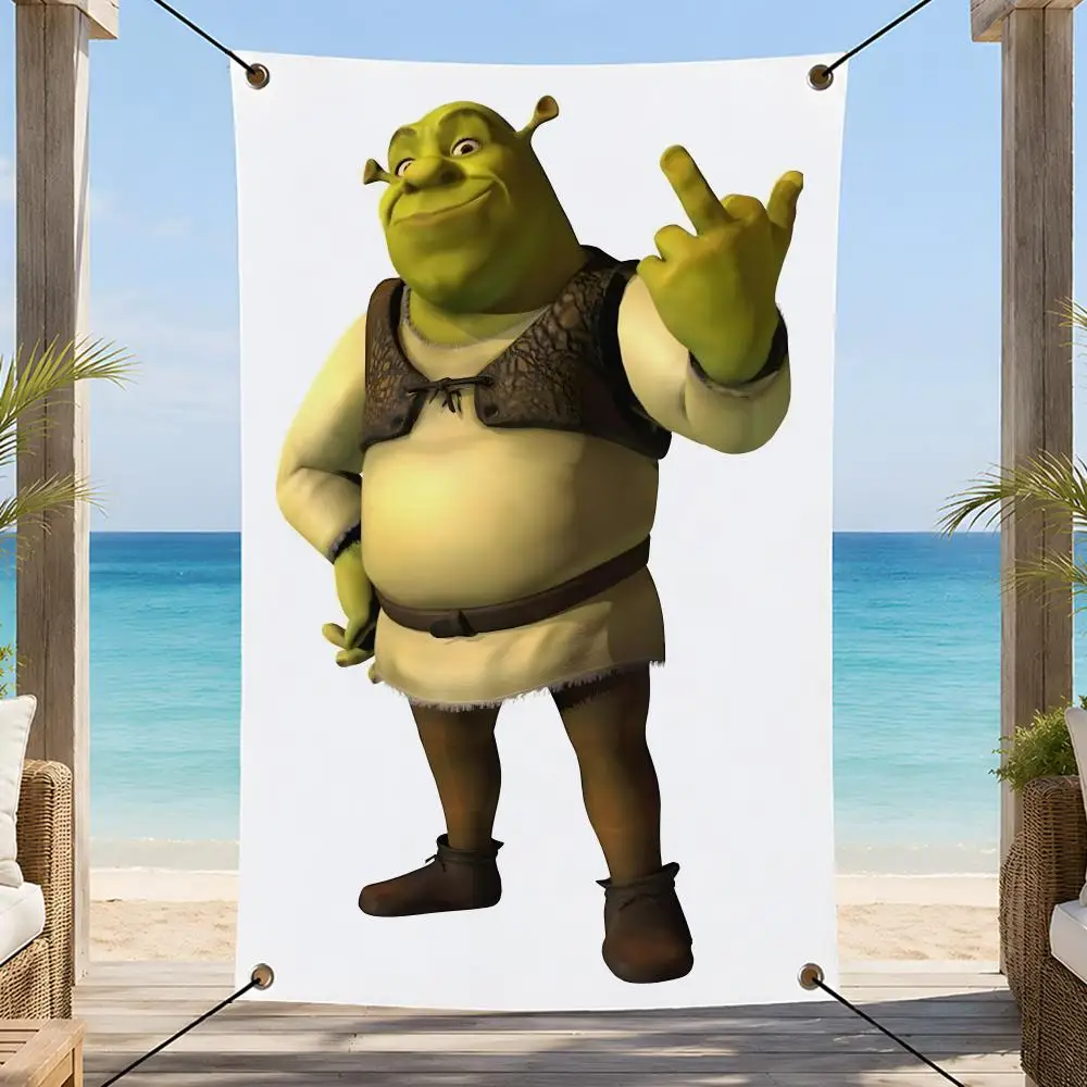 Film-Animations-Komödie Shrek Flaggen Innen- und Außendekoration Banner für Wand, Garten, Hof, Veranda, Terrasse, Haus, Party-Dekoration – Detail 6