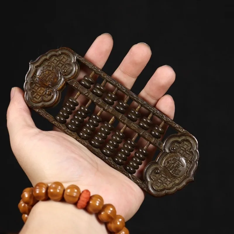 

Vintage Bronze Abacus Retro Office Desk Decor Antique StyleTool Metal Craft Home Ornament Feng Shui Wealth Statue for Study