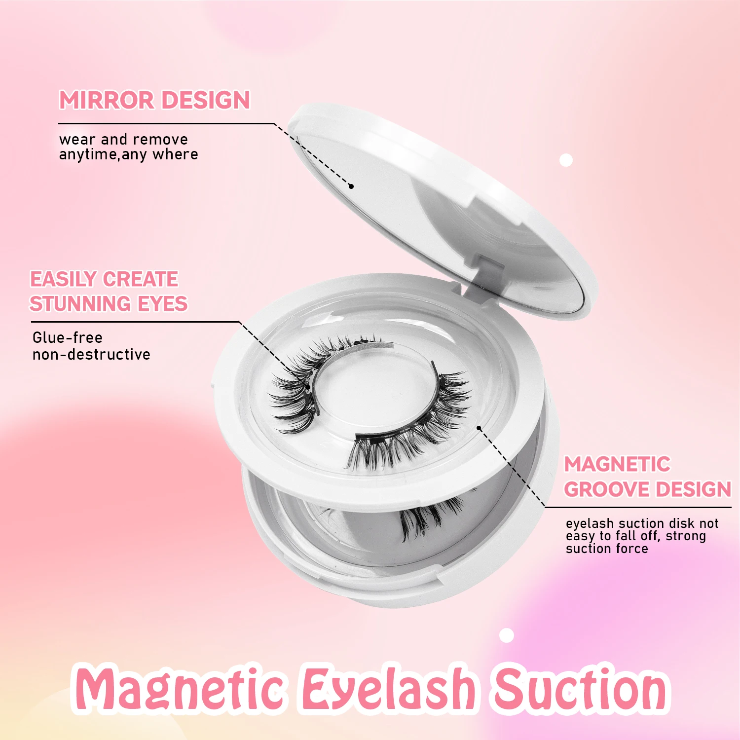 2 Pairs of Magnetic Eyelashes Set, Female Idol Style False Eyelashes, U-Shaped, Korean Idol Style Eyelashes, Natural Long Magnetic False Eyelashes Set, Comes with Mirror and Eyelash Curler, Reusable, Waterproof, No Glue Needed, Suitable for Sensitive Eyes, Easy to Apply and Remove, Convenient to Carry When Traveling or Dating