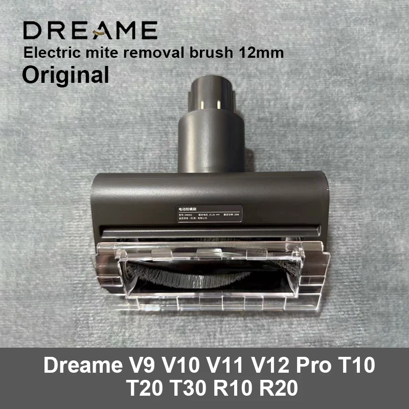 Original Dreame Mini Electric Mite Brush for V9 V10 V11 V12 Pro T10 T20 T30 R10 R20 Series Handheld Vacuum Cleaner Spare Parts