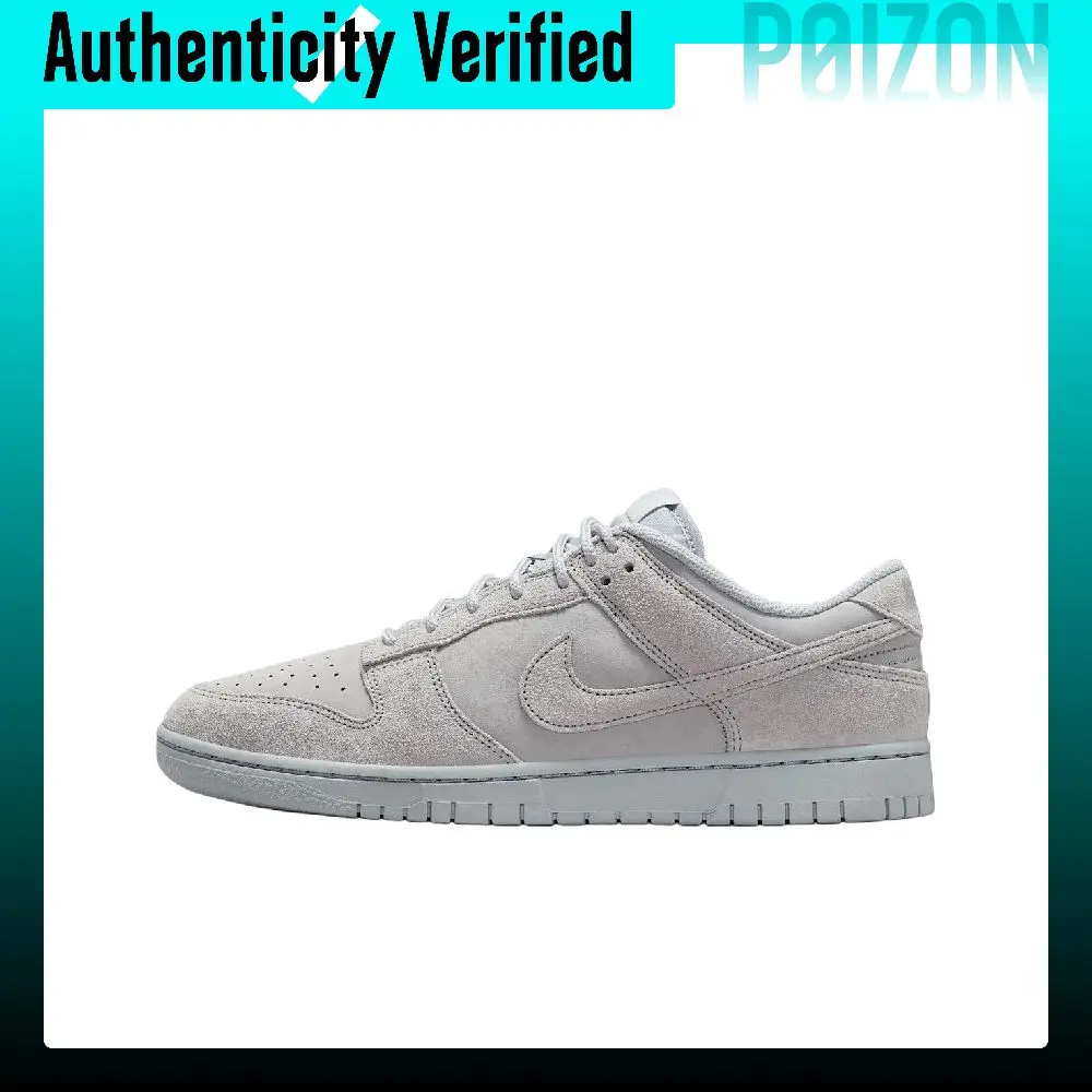 Nike Dunk Suede, Leather Low top Skateboard Shoes Unisex Gray IB6651-002