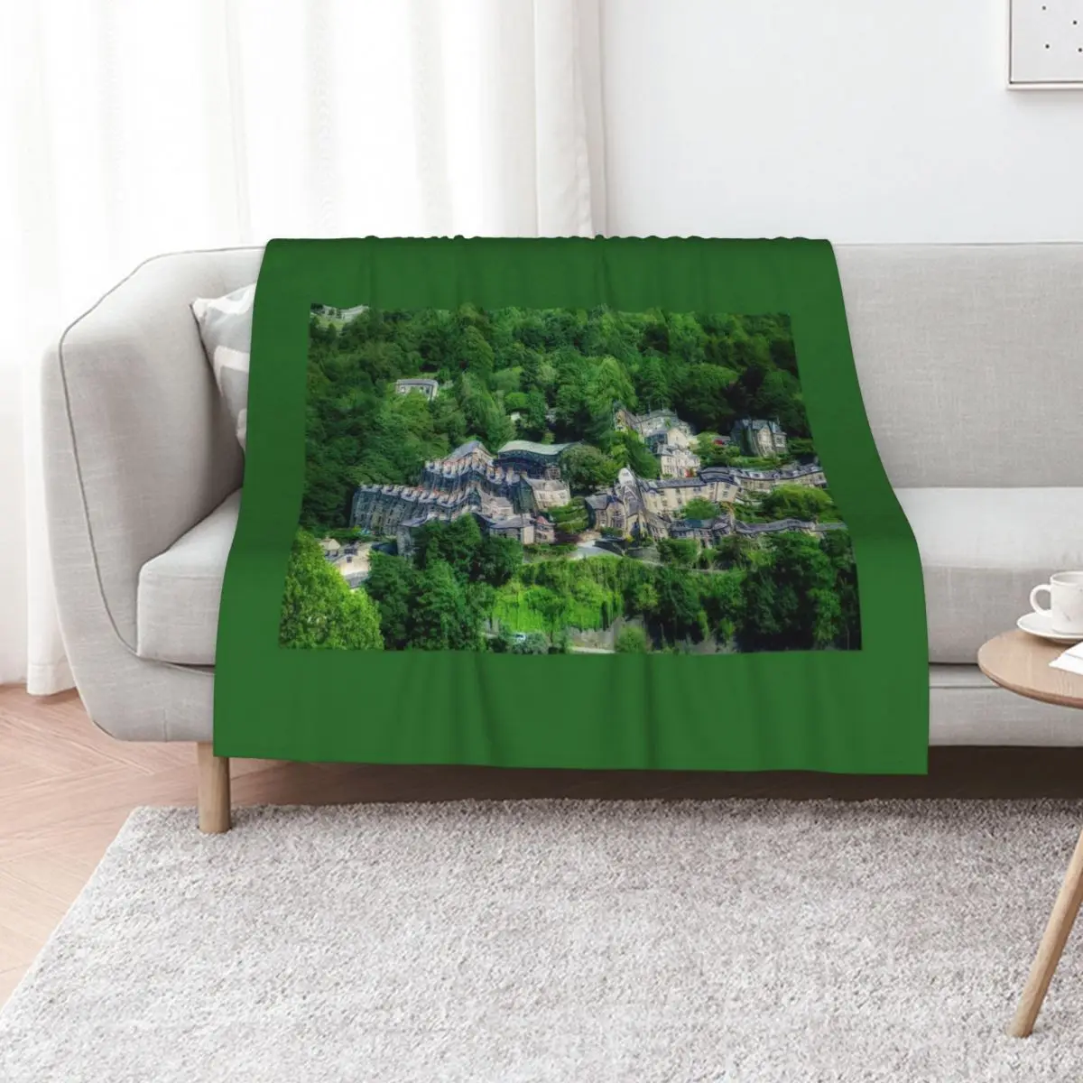 Hebden Bridge Through Beer Goggles Throw Blanket Luxury St Bed warm for winter Hairy Softest Blankets