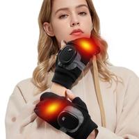 Heating Gloves Quick Heating Battery Powered Gloves Adjustable Electric Heated Gloves Portable Smart Fingerless Gloves For