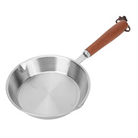 Kitchen Frying Pan Stainless Steel Egg Pan with Ergonomic Handle for Household Restaurant Induction Cooker