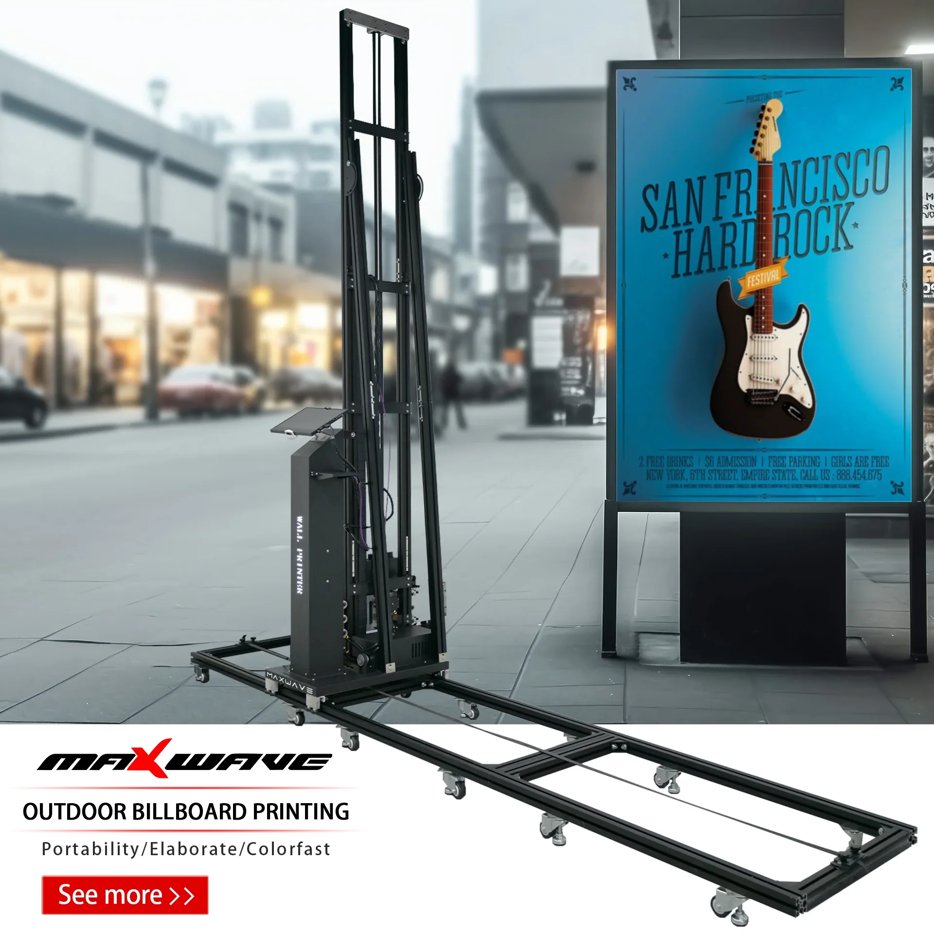 Mini Printers Transportable Wall Drawing Machine Touchscreen UV Printer CMYKW Colorful