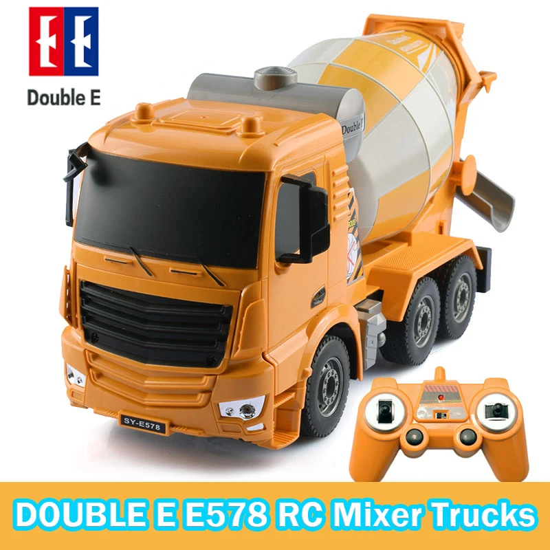 DOUBLE E E578 RC Trucks 1/26 Toys Vehicles Cars Cement Mixer Truck Engineering Construction Eletric Toys for Boys Gifts