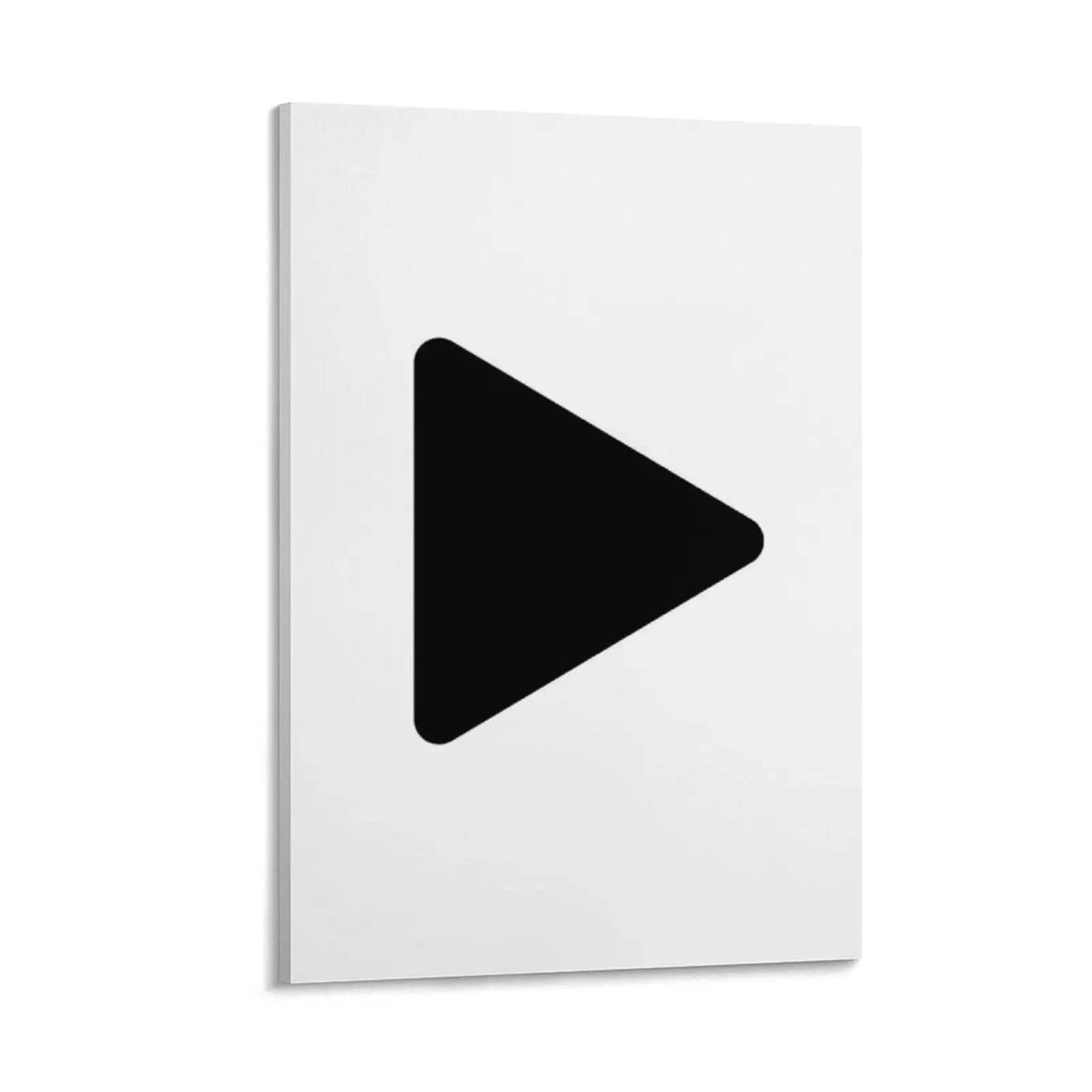 Black Play Button Of Music Player For Music Lover home Decor Canvas Painting Wall posters japanese room decor anime poster