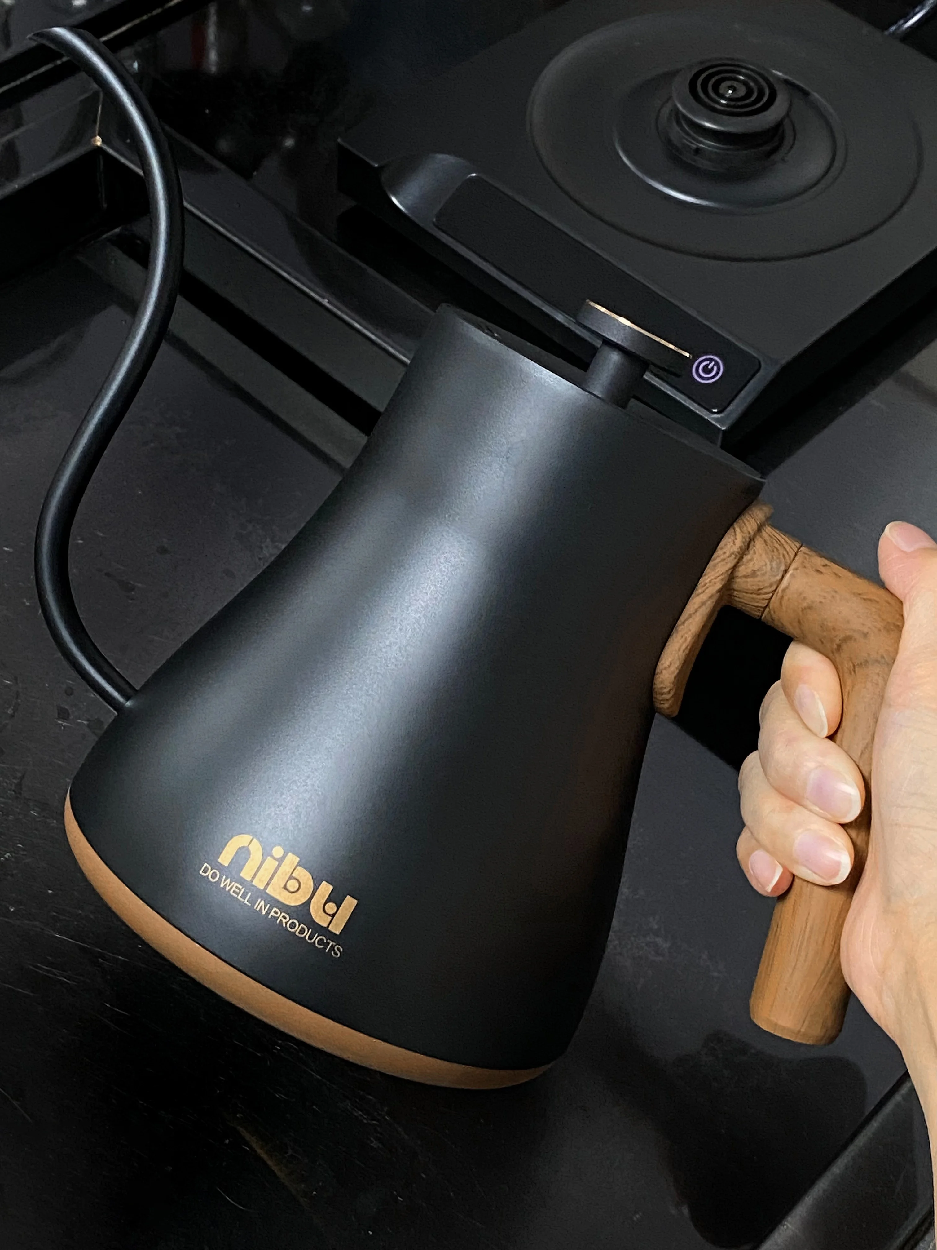 Stainless Steel Electric Kettle Small Gooseneck Coffee & Tea Pot with Temperature Control & Keep Warm Feature view 6