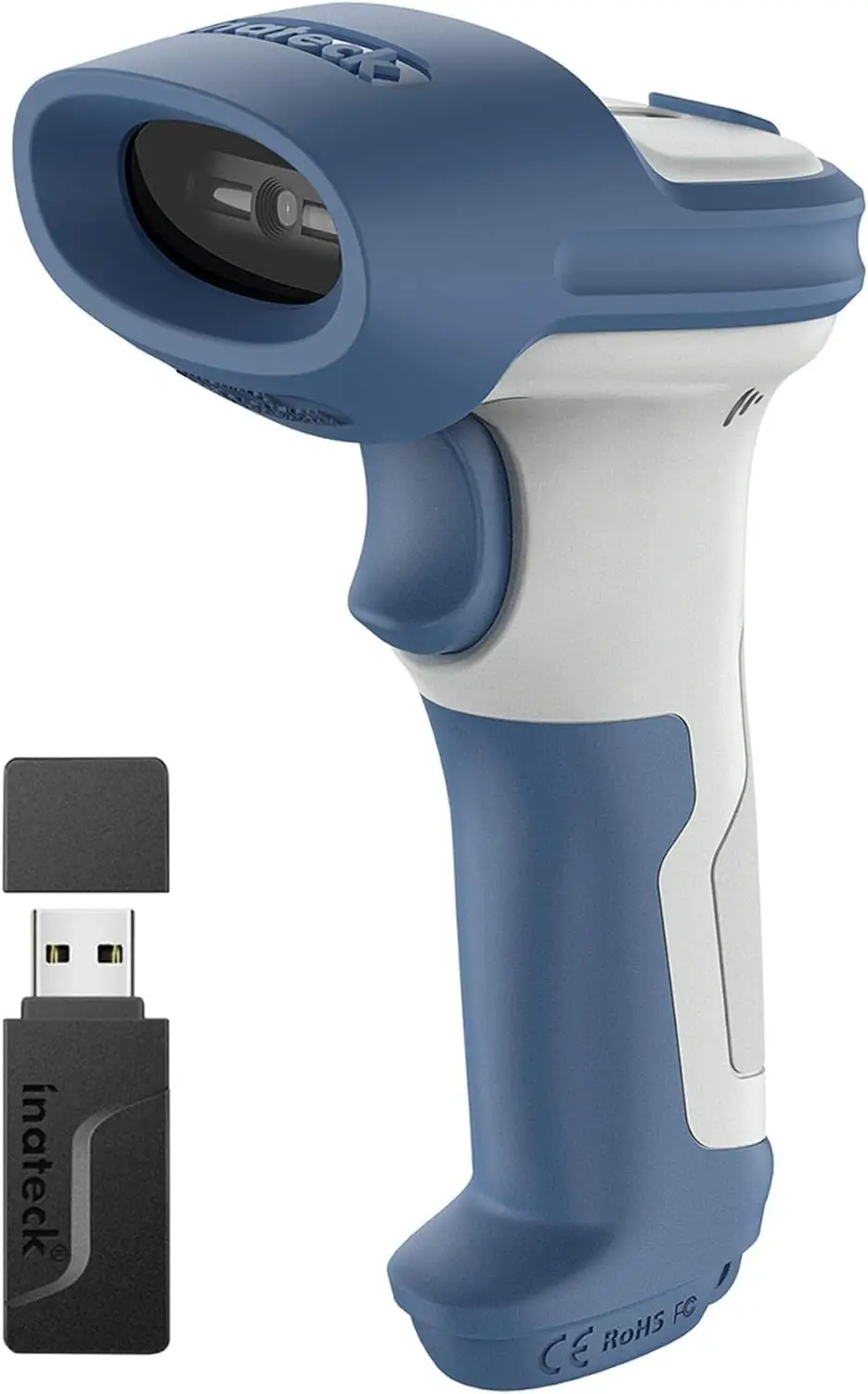 

2D Wireless Barcode Scanner with Bluetooth 5.0 and 2.4Ghz Adapter, 3-in-1 Reader for GS1 Barcodes