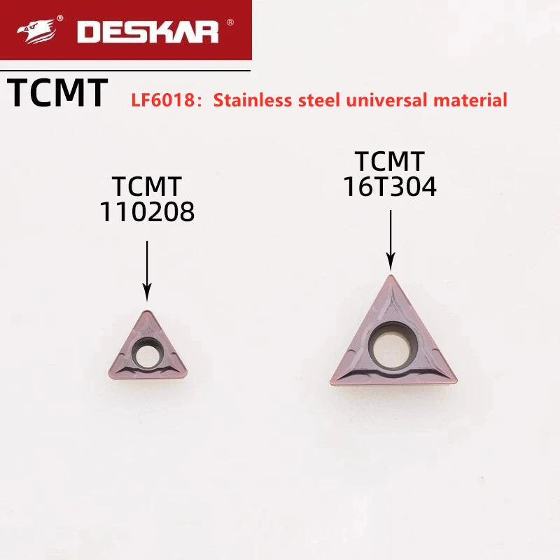 

Deskar Tcmt090204 Tcmt110204 Tcmt110202Tcmt110208 Tcmt16T304 Tcmt16T308 Lf6018 Carbide Inserts for Stainless Steel