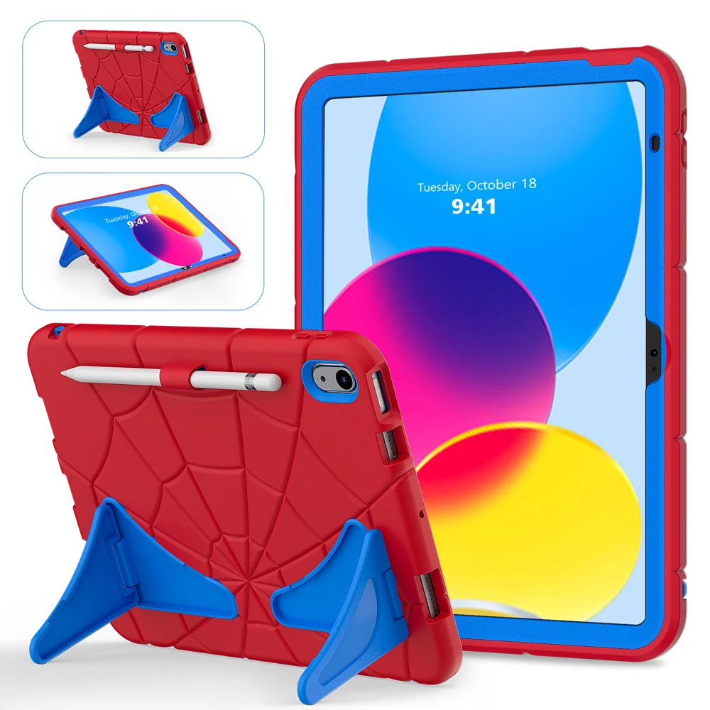 

For iPad 10th Generation Case iPad 10.9 Cases iPad 10 2022 Kids Case Heavy Duty Shockproof Rugged Stand Cover with Pencil Holder