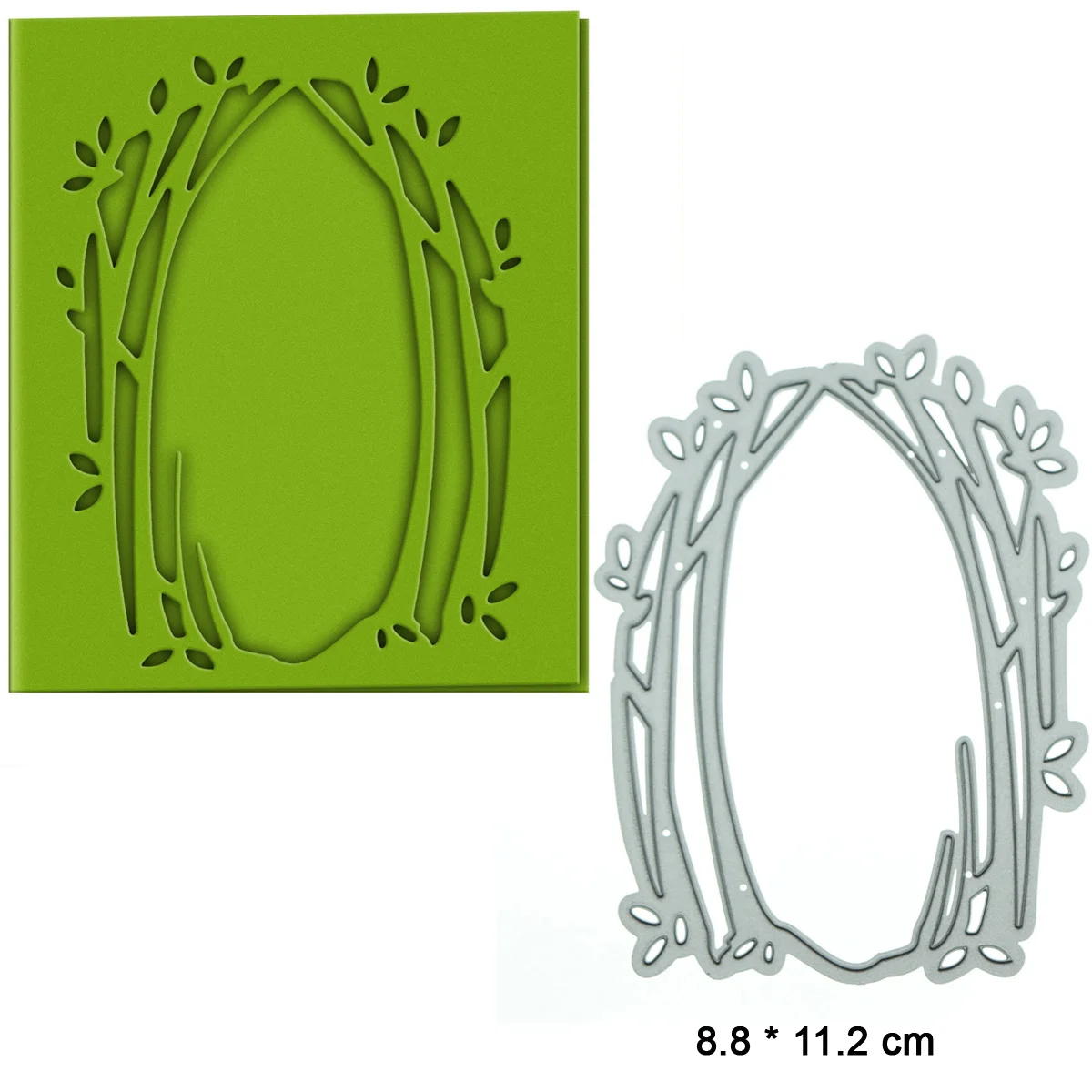 Layered Frame Forest Tree Pattern Metal Cutting Dies Set For DIY 3D Postcard Cover Clipart Congratulation Card Decorating Cutter