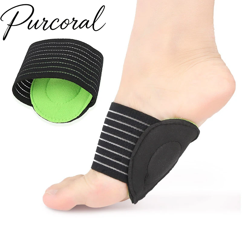 Arch Support Brace Pads Elastic Strap Plantar Fasciitis Foot Arch Cushion Insoles for Flat Feet Pain Relief Foot Care Pad